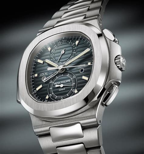 patek philippe nautilus travel time replica|Patek Philippe Nautilus blue dial.